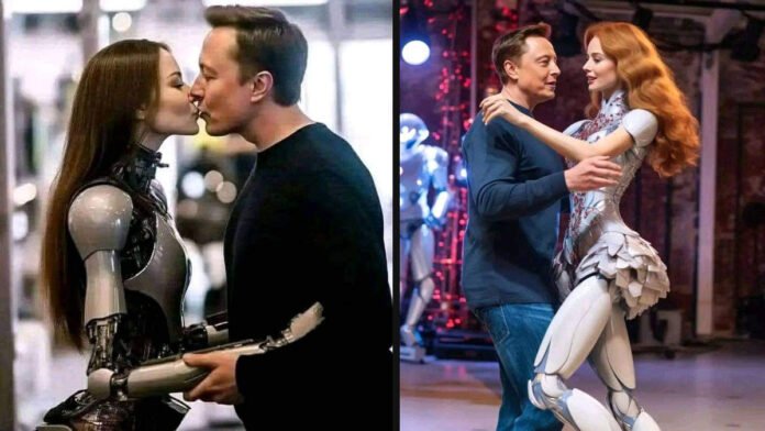 Aur Sunao - Internet Confused By Elon Musk's Controversial Kiss With Robot: 